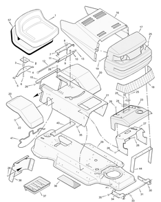 Part Location Diagram of F-000745L Briggs and Stratton Book, Instruction